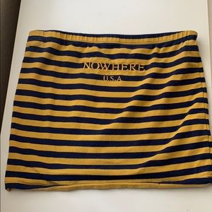 Yellow striped crop top